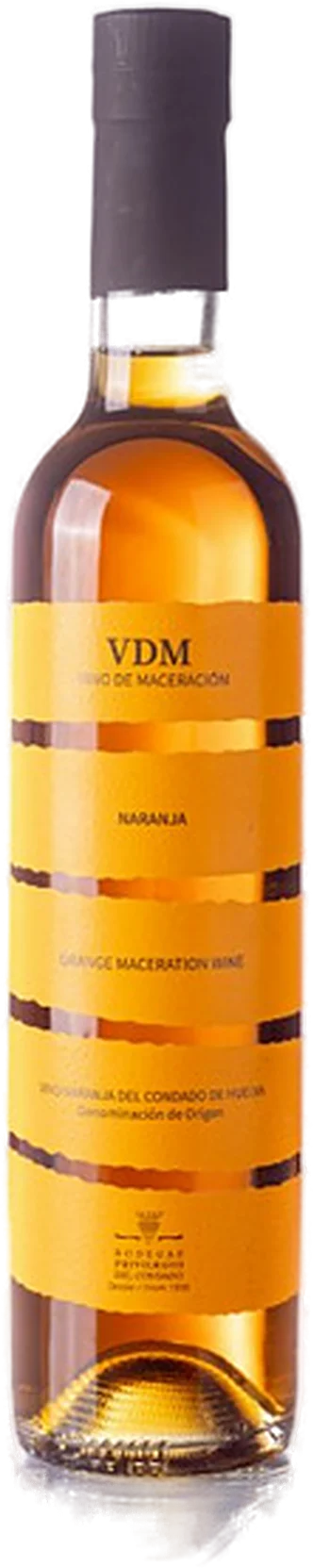 Botella de VDM Orange, vino naranja del Condado de Huelva